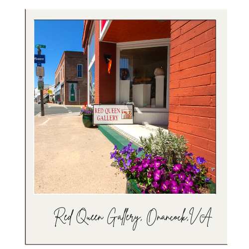 Red Queen Gallery, located on 51 Market Street, Onancock, VA,  features an amazing collection of works from local artists