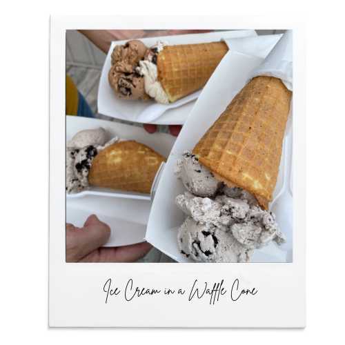 ice cream waffle cone island creamery