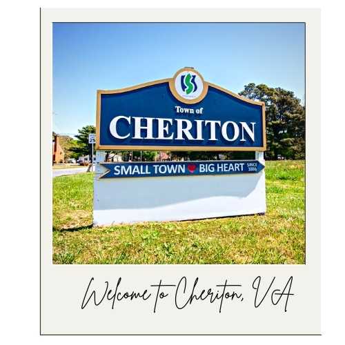 Cheriton VA welcome sign. Cheriton VA Travel Guide