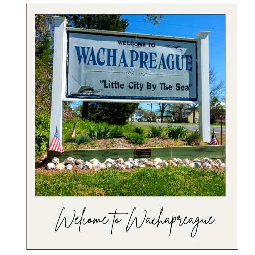 Welcome to Wachapreague VA sign - photo by rick huey