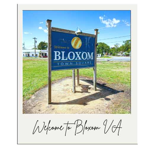 Welcome sign Bloxom VA. 23308. Photo by Rick Huey