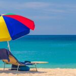 Beach Umbrella Stands on Chincoteague Beach