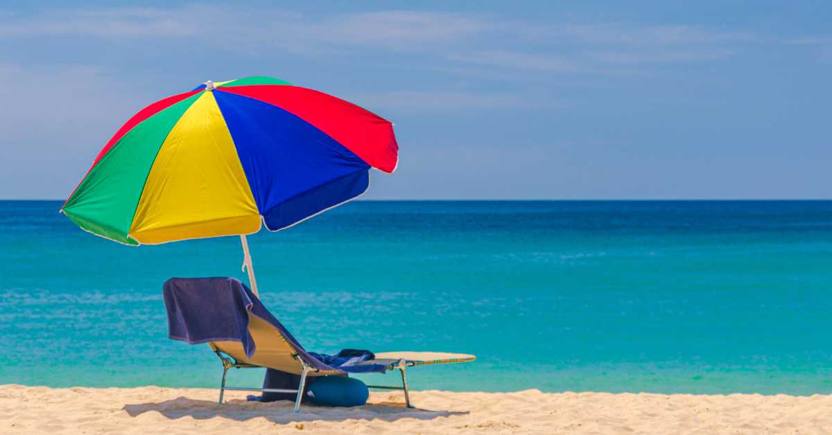 Beach Umbrella Stands on Chincoteague Beach