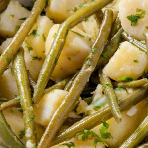 easy southern green beans and potatoes